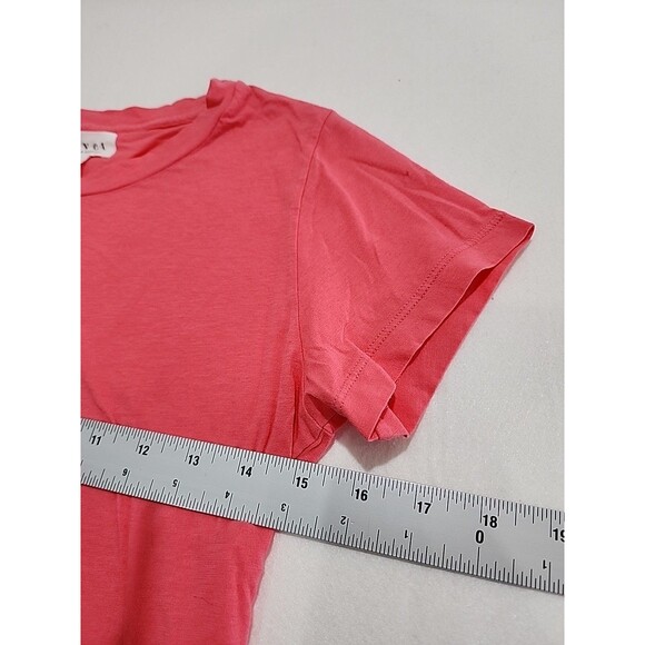 NWT Velvet Graham Spencer Top Womens Medium Pink Crew Neck T-Shirt Cotton Blend - Picture 3 of 7
